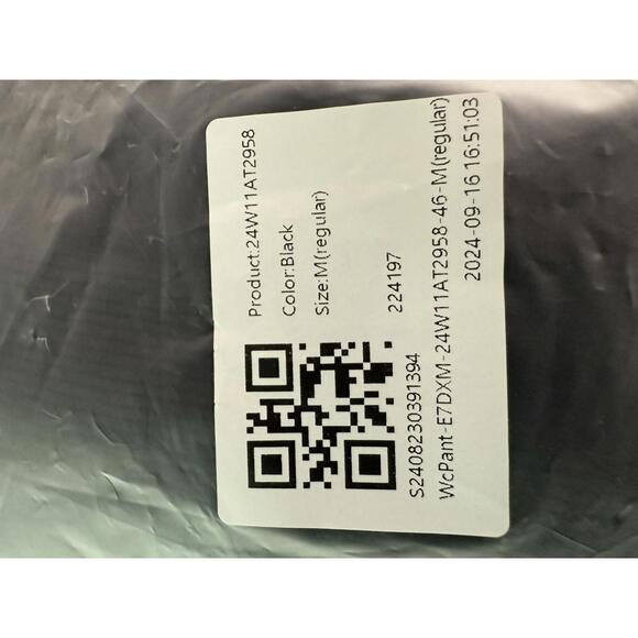 NWT Work Pants with Drawstring and back pockets in Black Size M - Picture 4 of 8